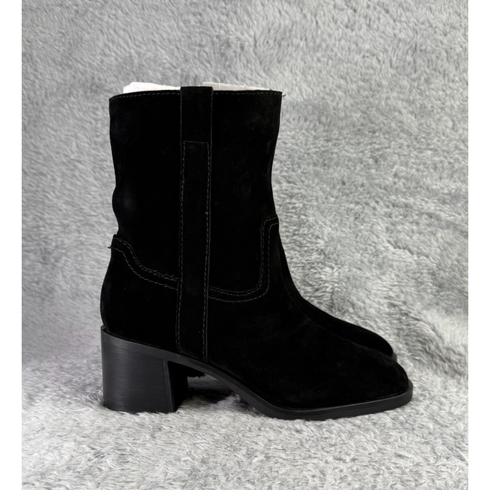 Steve Madden Romney Ankle Boots Women's Black Suede Bootie Size 8 M Pull On - Picture 4 of 12